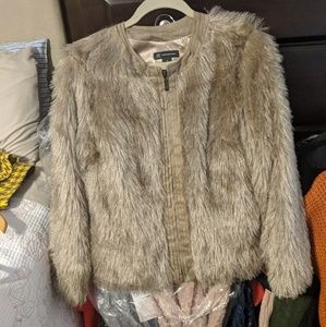 INC- faux fur coat Medium